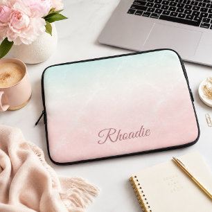 Capa Para Notebook Mármore Pastel Personalizado