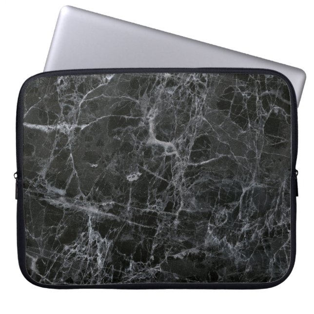 Capa Para Notebook Mármore preto (Frente)
