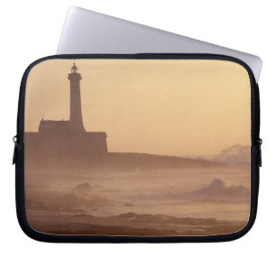 Capa Para Notebook Marrocos, Rabat, Farol ao pôr do sol com