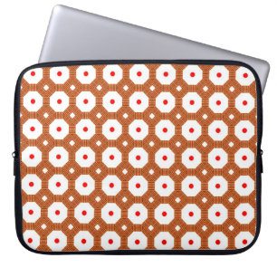 Capa Para Notebook Marrom tradicional sem costura, marrom, branco e v