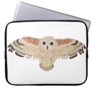 Capa Para Notebook Marsh Owl Watercolor Bird