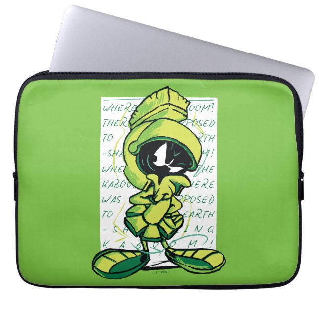 Capa Para Notebook MARVIN, O esboço da cotação MARTIAN™ (Frente)