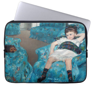 Capa Para Notebook Mary Cassatt - Menina em uma cadeira de rodas azul