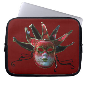 Capa Para Notebook MÁSCARA DE JESTER VERMELHO PRETO, Mascarada