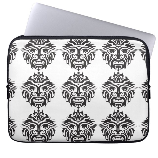 Capa Para Notebook Máscara Tribal - Bolsa de laptop Neoprene de 13 po (Frente)