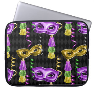 CAPA PARA NOTEBOOK MÁSCARAS E TAREFAS DE GRAS MARDI PURPAS E DOURADAS