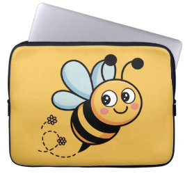 Capa Para Notebook Mascote de Abelha Amigável para Crianças com Trilh