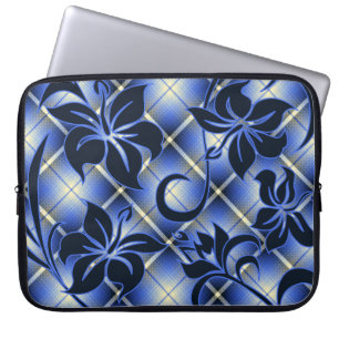 Capa Para Notebook Mauna Loa Hawaiian Hibiscus Xadrez