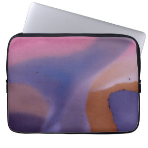 Capa Para Notebook “Mauve Mirage Flow” – Abstrato Rosa Azul Pêssego