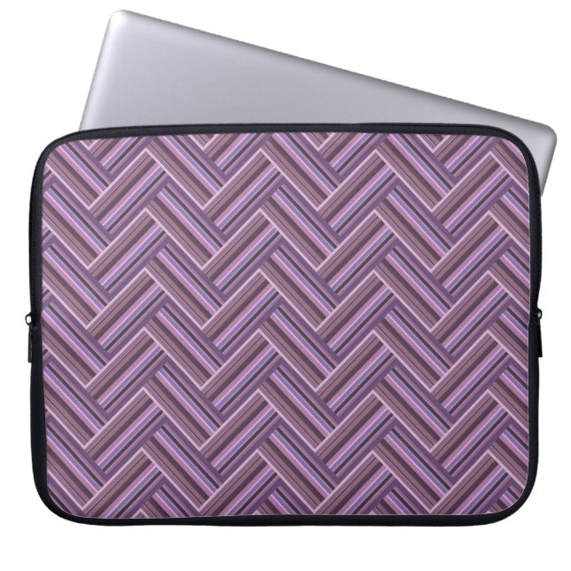Capa Para Notebook Mauve stripes double weave pattern (Frente)