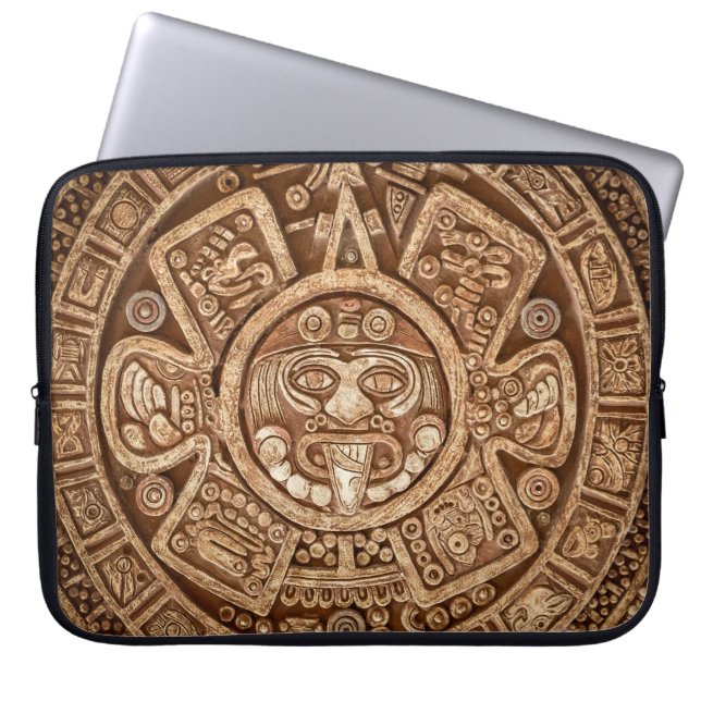 Capa Para Notebook Maya Tribal Pagan: Textura Ornamental (Frente)