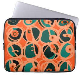 Capa Para Notebook MAZIPOODLES I Spy Eye Orange Teal Black