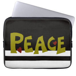 Capa Para Notebook MAZIPOODLES Peace Olive Green