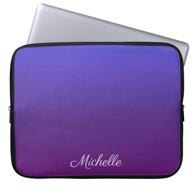 Capa Para Notebook Mbre azul e roxa personalizada (Frente)