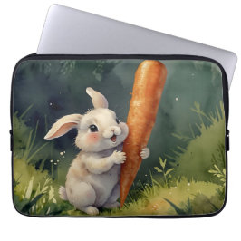 Capa Para Notebook Meadow Bunny Dreams: Eletrônicos Whimsical Bag
