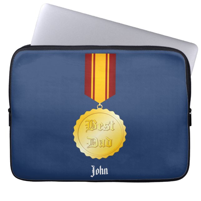 Capa Para Notebook Medalha de Melhor Pai para o Dia dos Pais (Frente)