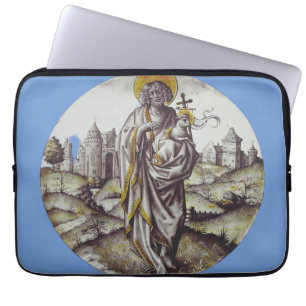 Capa Para Notebook Medalhão com São João Batista