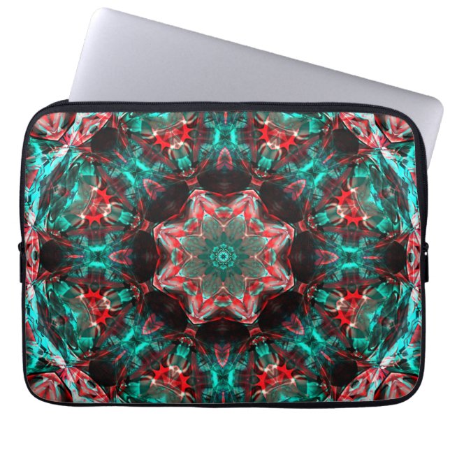 Capa Para Notebook Medalhão de imagens digitais se transpachando (Frente)