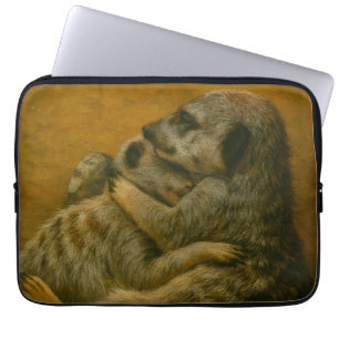 Capa Para Notebook Meerkat Embrace - Heart Wildlife Art Impressão