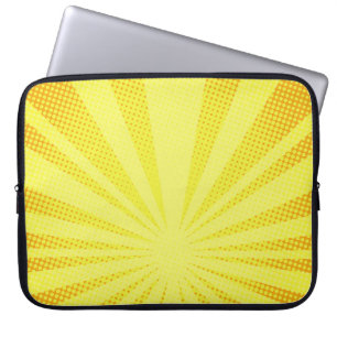 Capa Para Notebook meio gradiente do raster de fundo amarelo retro