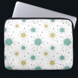 Capa Para Notebook Meio século Azul Aqua Amarelo Franciscan Starburst<br><div class="desc">Este fabuloso meio século de bolsa de laptop moderna apresenta o Franciscan Starbursts nas cores azul e amarelo,  o que adicionará um splash colorido ao seu computador!</div>