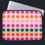 Capa Para Notebook Meio século de Bolinhas Geométricas Modernas Color<br><div class="desc">Pontos geométricos coloridos - bolinhas modernas de Meio século - fundo bege de pêssego com pontos cor-de-rosa,  laranja e verde.</div>