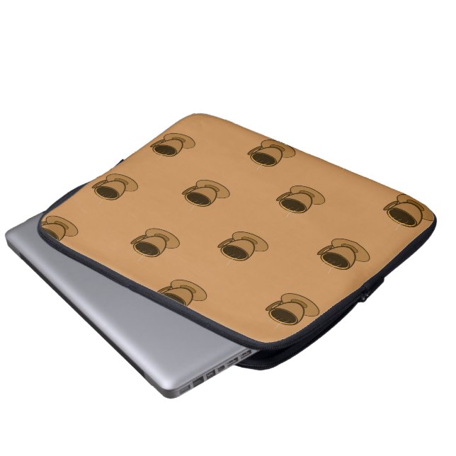 Capa Para Notebook Meio século Moderno Café Marrom (Frente Inferior)