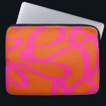 Capa Para Notebook Meio século Moderno Linhas Abstrato Laranja E Rosa<br><div class="desc">pinceladas de abstrato - formas de abstrato em laranja queimado e rosa quente.</div>