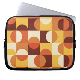 Capa Para Notebook Meio século Moderno Meio círculo amarelo e laranja