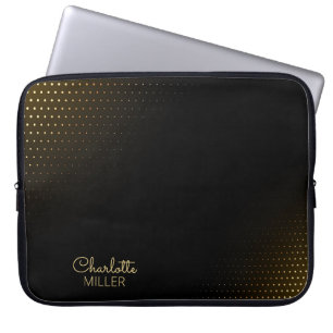 Capa Para Notebook Meio-tom Dourado legante com nome personalizado