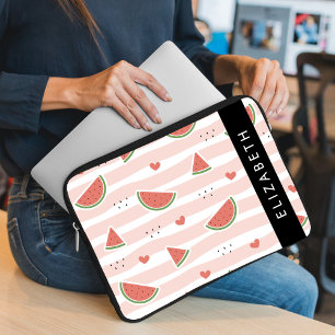 Capa Para Notebook Melancias Vermelhas, Corações, Stripes, Seu Nome