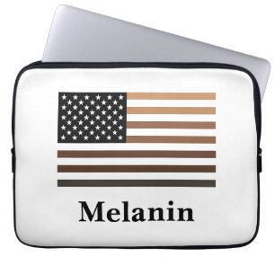 Capa Para Notebook Melanin EUA Flag African American Black History