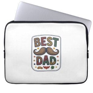 Capa Para Notebook Melhor Design de Pai Bigode Vintage Vector Pai_1