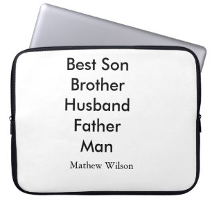 Capa Para Notebook Melhor marido pai filho quotes adicionar nome text