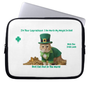 Capa Para Notebook Melhor Pai de Gato Irlandês do Mundo