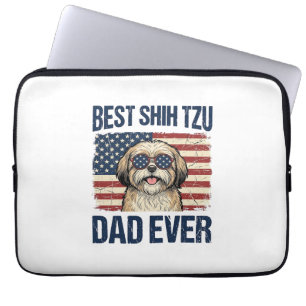 Capa Para Notebook Melhor Pai de Shih Tzu Patriótico de Todos os Temp