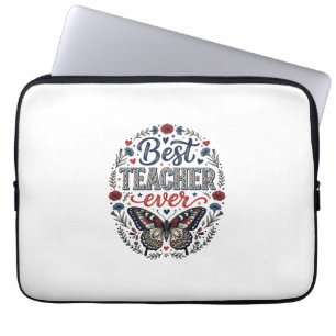 Capa Para Notebook Melhor Professor de Todos os Tempos Camisa Floral