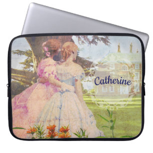 Capa Para Notebook Melhores Amigos Vintage Meninas Andando no Jardim