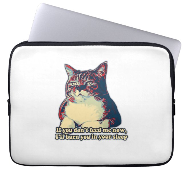 Capa Para Notebook Memória de gato grumpy engraçada para donos de gat (Frente)
