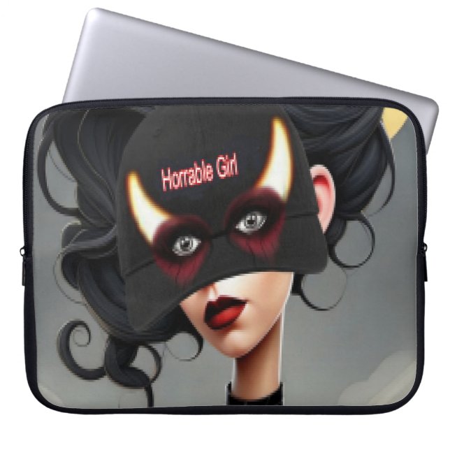 Capa Para Notebook Menina horrível fofa (Frente)