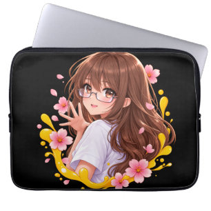 Capa Para Notebook Menina Kawaii Anime Sakura Flor de Cerejeira Eletr