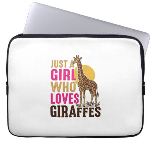Capa Para Notebook Menina Que Ama Girafas Camisa Vintage de Girafa De