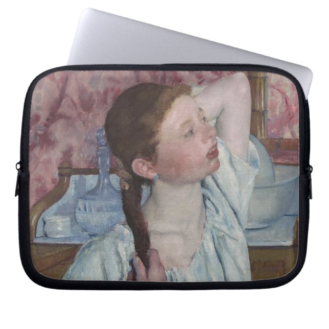 Capa Para Notebook Menina que arranja seu cabelo, 1886 (óleo em (Frente)