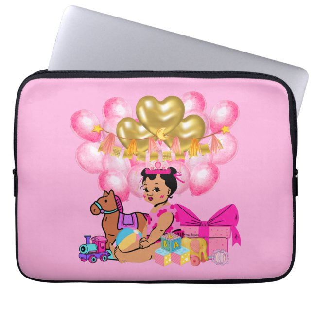 Capa Para Notebook Menina Rosa (Frente)