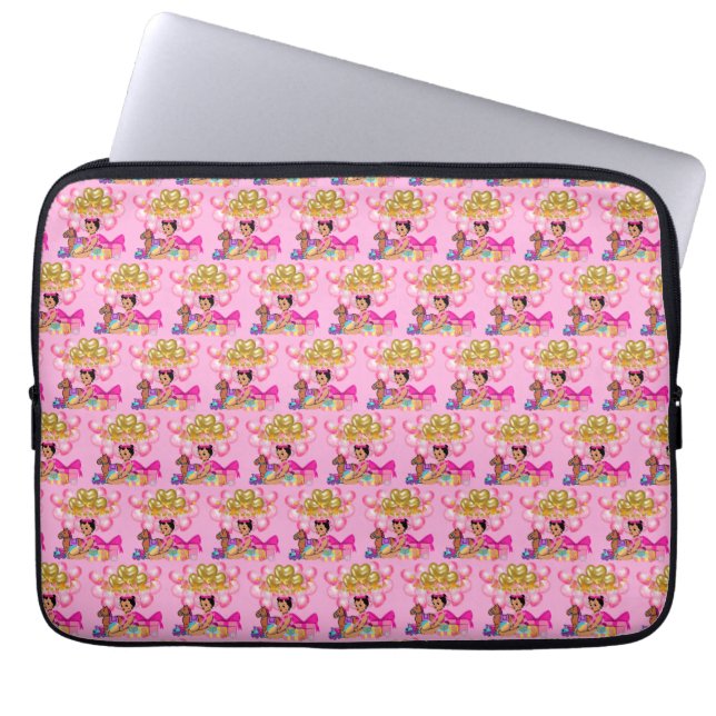 Capa Para Notebook Menina Rosa (Frente)