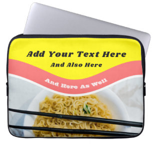 Capa Para Notebook Mensagem Personalizada do Pacote de Noodles Engra