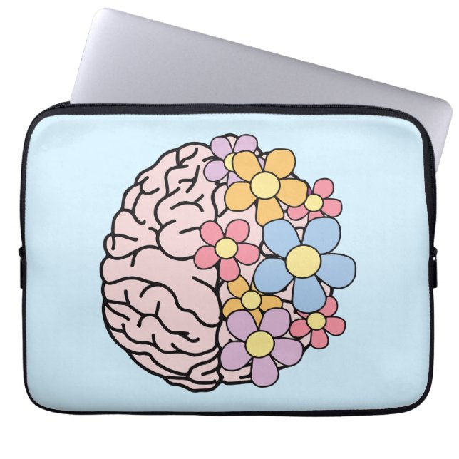 Capa Para Notebook Mente Floral Cérebro (Frente)