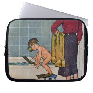 Capa Para Notebook Mergulhador na cuba