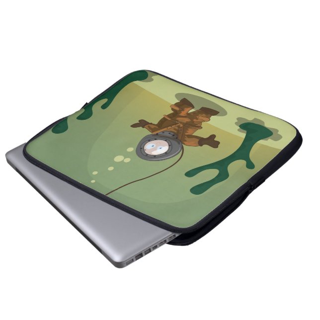 Capa Para Notebook Mergulho no Mar Profundo (Frente Inferior)