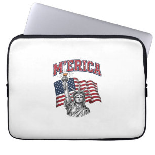 Capa Para Notebook MERICA Vintage Liberdade Patriota